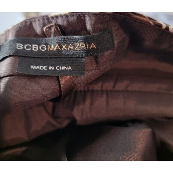 BCBG Maxazria Brown Silk Halter Dress Mini X-Small Sexy Night Out - Picture 2 of 15
